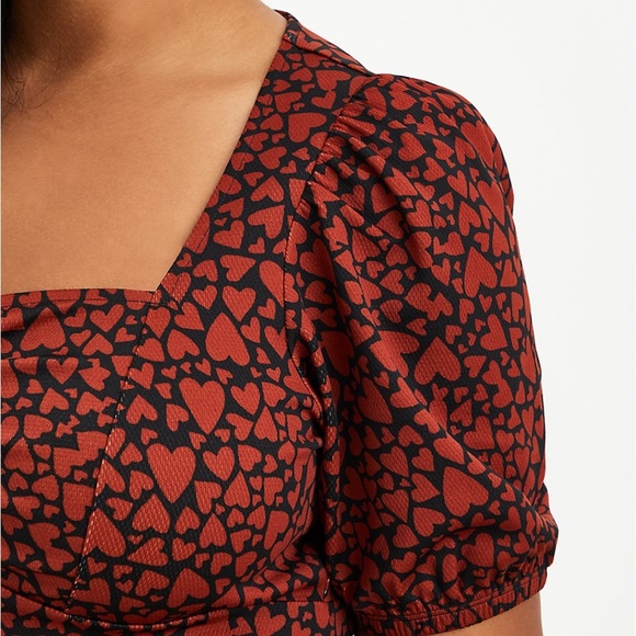 Torrid Mini Textured Hearts Knit Skater Dress 5X - Picture 2 of 10